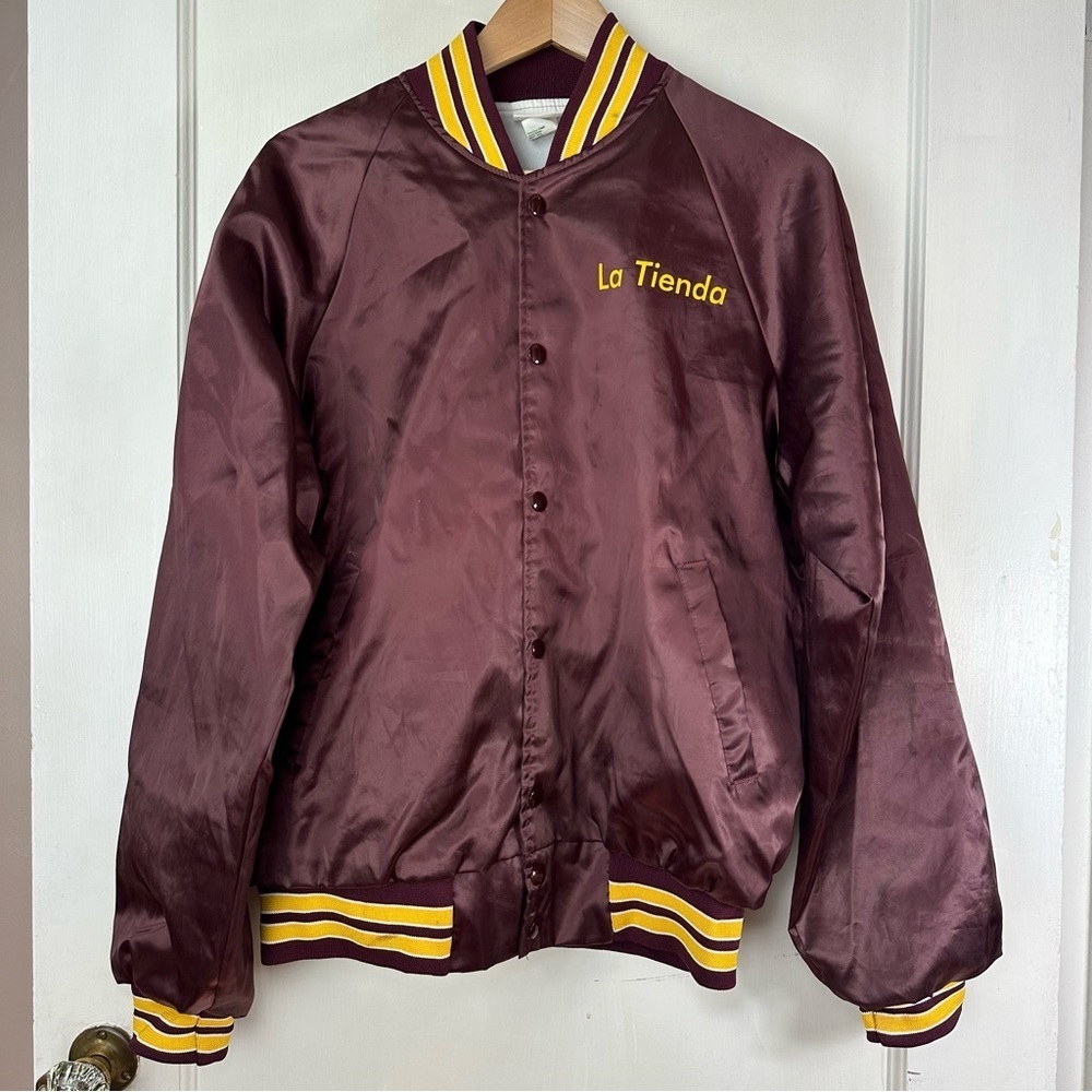 Vintage Satin Bomber Jacket